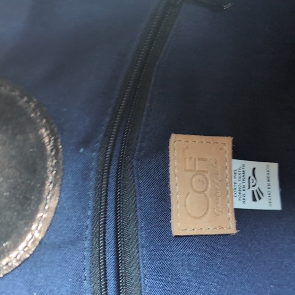 COFI- Erin Printed Metallic XL Leather Tote NWOT - Picture 7 of 17